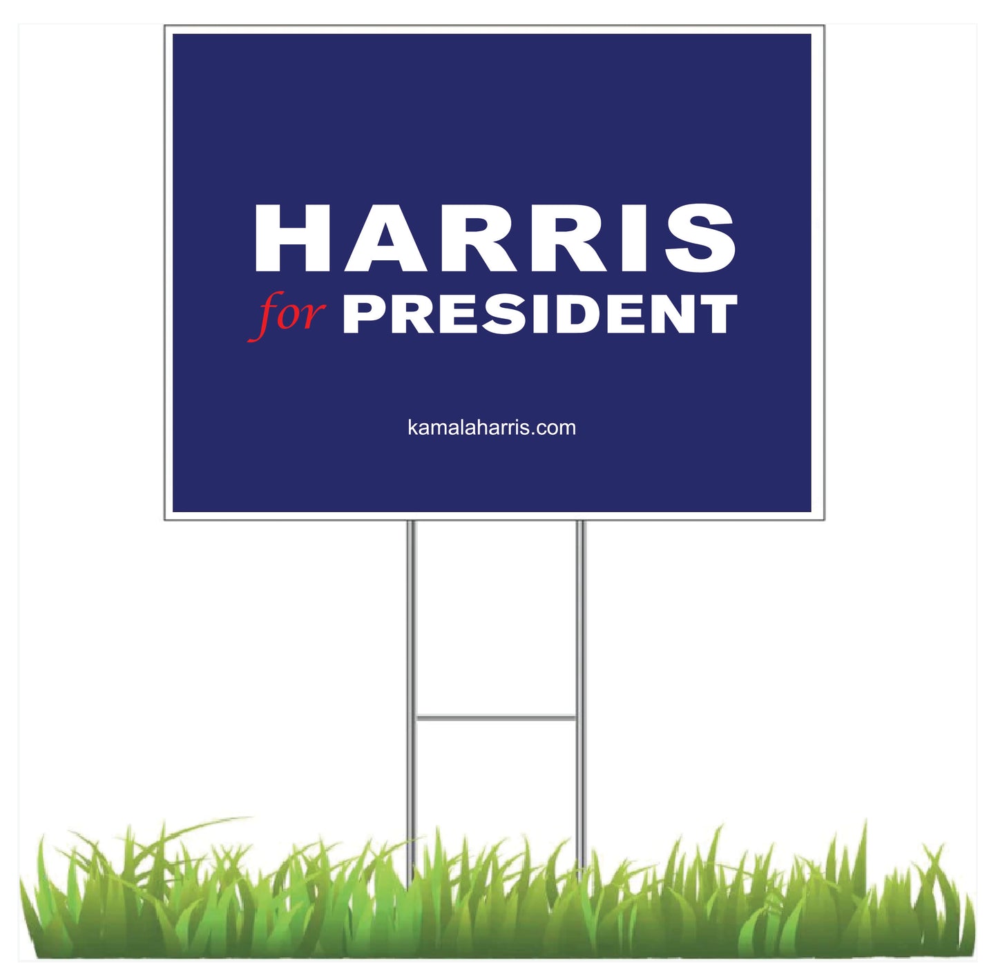 Kamala Harris For President 2024 Blue Yard Sign 24" x 18"